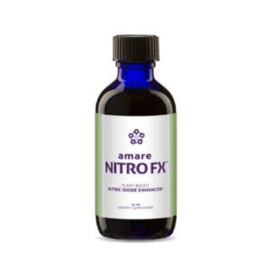 Amare Nitro FX (formerly Kyani Nitro FX) product packaging, bottle with 56 ml plant-based nitric oxide enhancer.