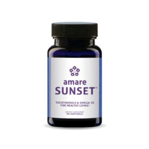 Amare Sunset (formerly Kyani Sunset) product packaging Daily Nutrient Drops with Wild-Sourced Omega-3 Fatty Acids for Brain and Heart Health