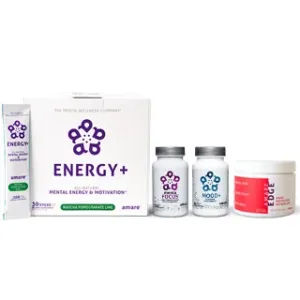 Amare Happy Mind Pack with EDGE Watermelon, Energy+ Pomegranate Lime, Mood+ and MentaFocus