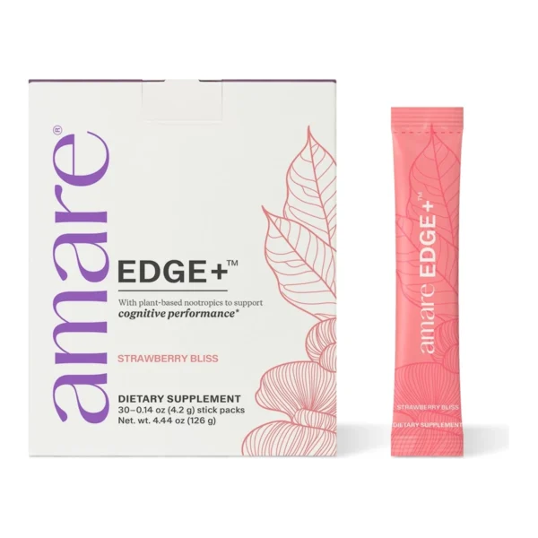 Amare EDGE+™ Strawberry Bliss product packaging