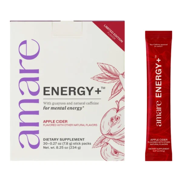 Amare Energy+™ Apple Cider product packaging